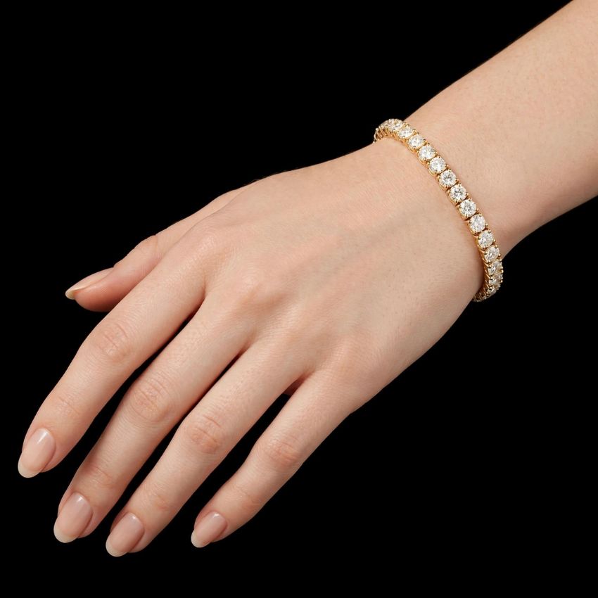 Mirano Jewels TCW 18.60 Carat Diamond Tennis Bracelet in 9K Gold