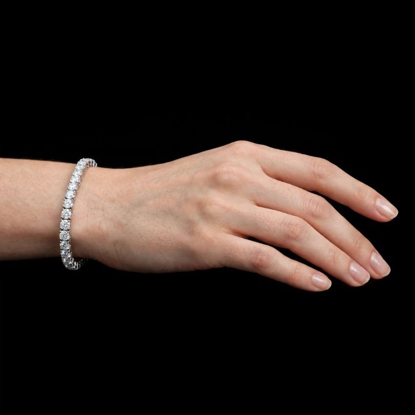 Mirano Jewels TCW 13.20 Lab Grown Diamond Tennis Bracelet in 9K Gold