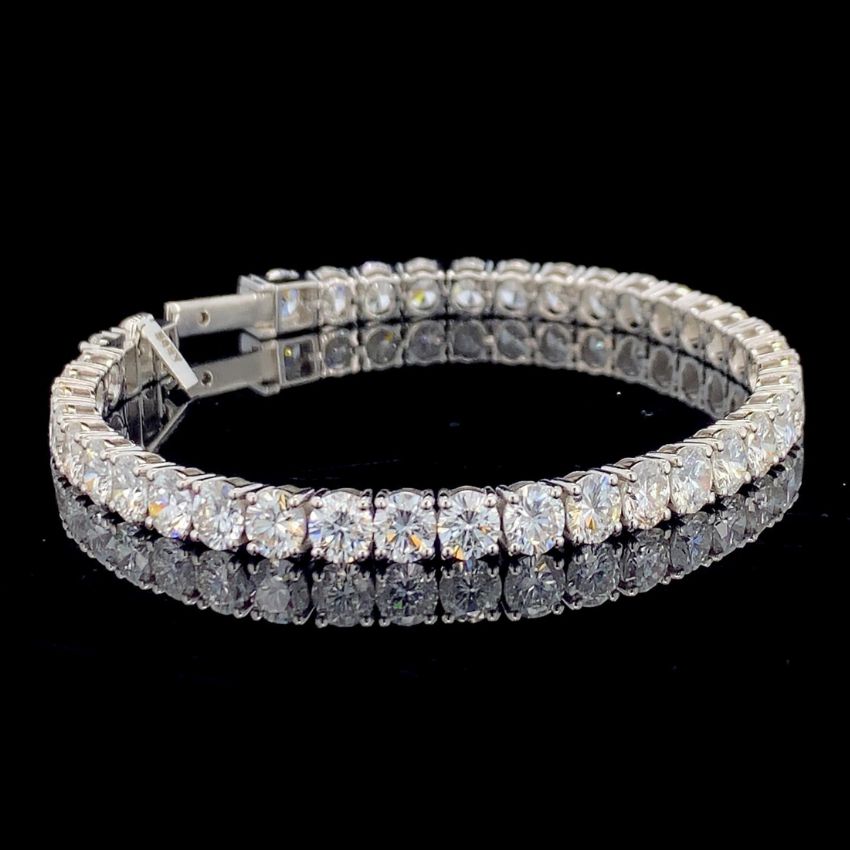 Mirano Jewels TCW 13.20 Lab Grown Diamond Tennis Bracelet in 9K Gold