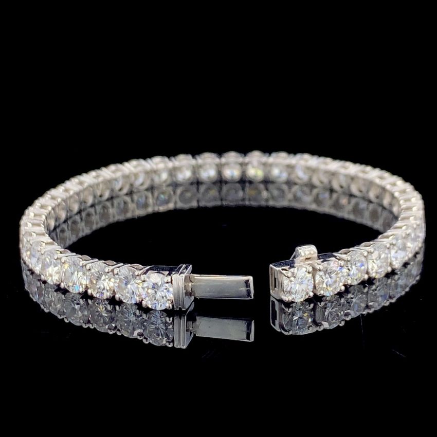 Mirano Jewels TCW 13.20 Lab Grown Diamond Tennis Bracelet in 9K Gold