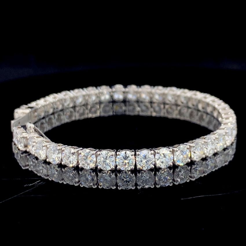 Mirano Jewels TCW 13.20 Lab Grown Diamond Tennis Bracelet in 9K Gold