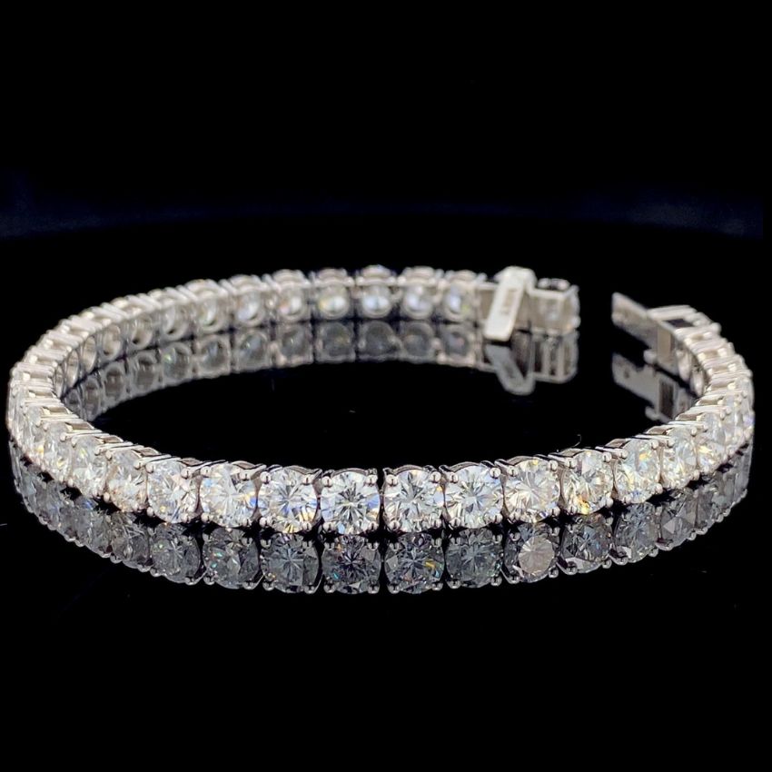 Mirano Jewels TCW 13.20 Lab Grown Diamond Tennis Bracelet in 9K Gold
