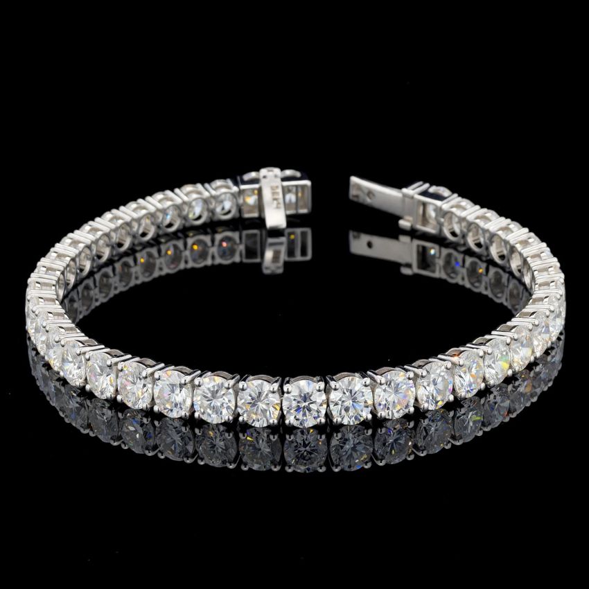 Mirano Jewels TCW 13.20 Lab Grown Diamond Tennis Bracelet in 9K Gold