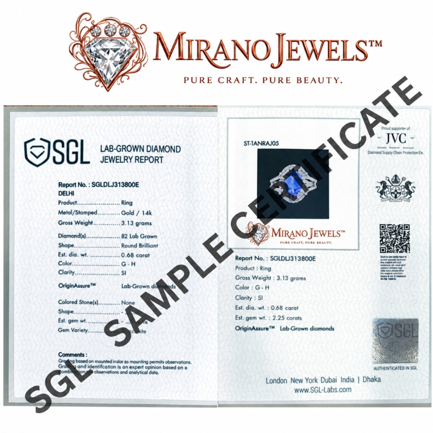 Mirano Jewels 9K Gold Studded 14.00CT Premium Diamond Tennis Necklace
