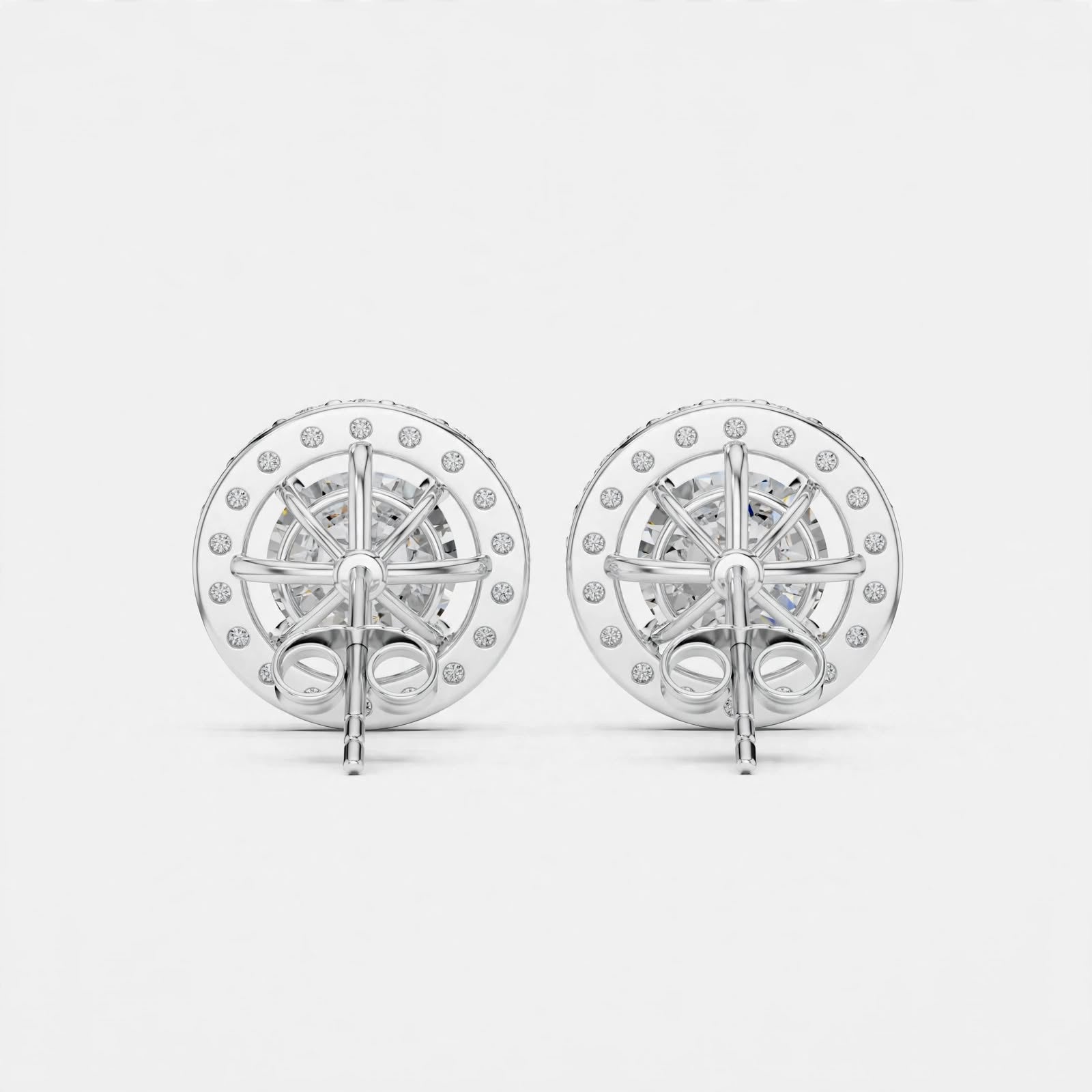 1.70CT Round Lab Grown Diamond Stud Earrings in 14K Gold