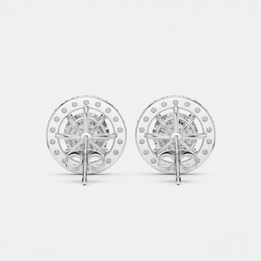 1.70CT Round Lab Grown Diamond Stud Earrings in 14K Gold