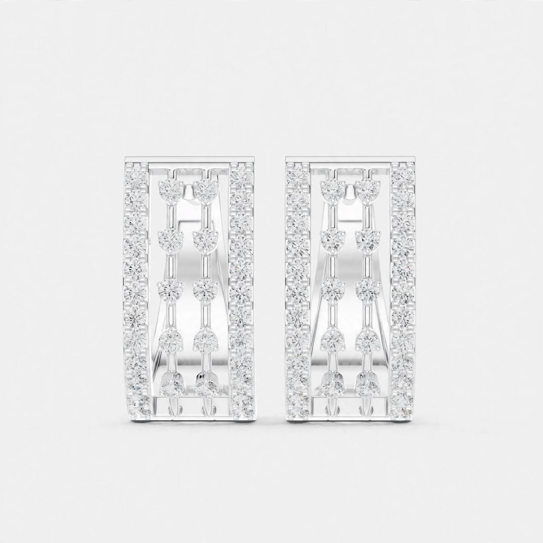 0.54CT Lab Grown Diamond Huggie Hoop Earrings in 18K Gold