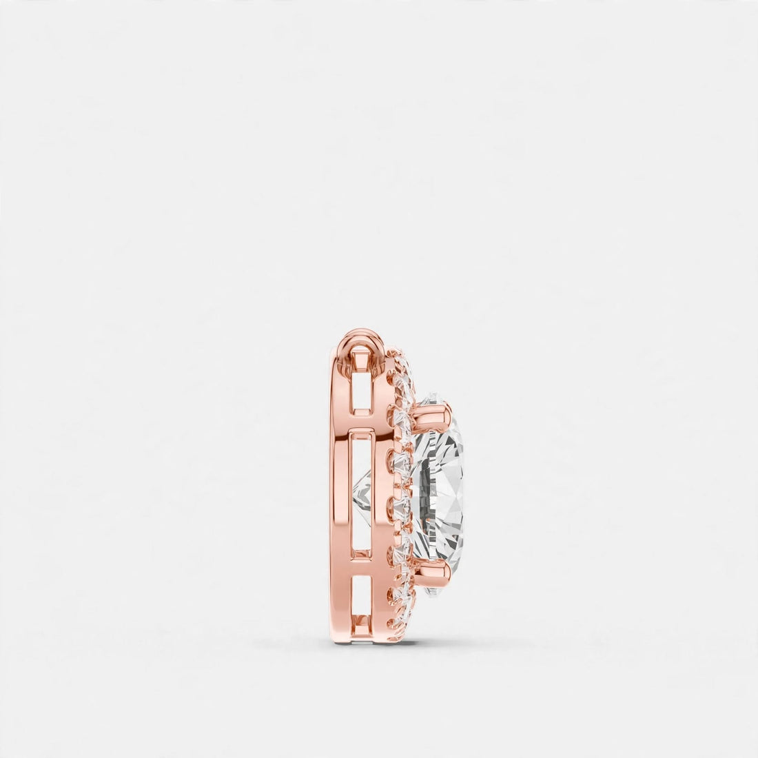 2.39CT Lab Diamond Round Halo Pendant in 18K Gold | Classic Pendant
