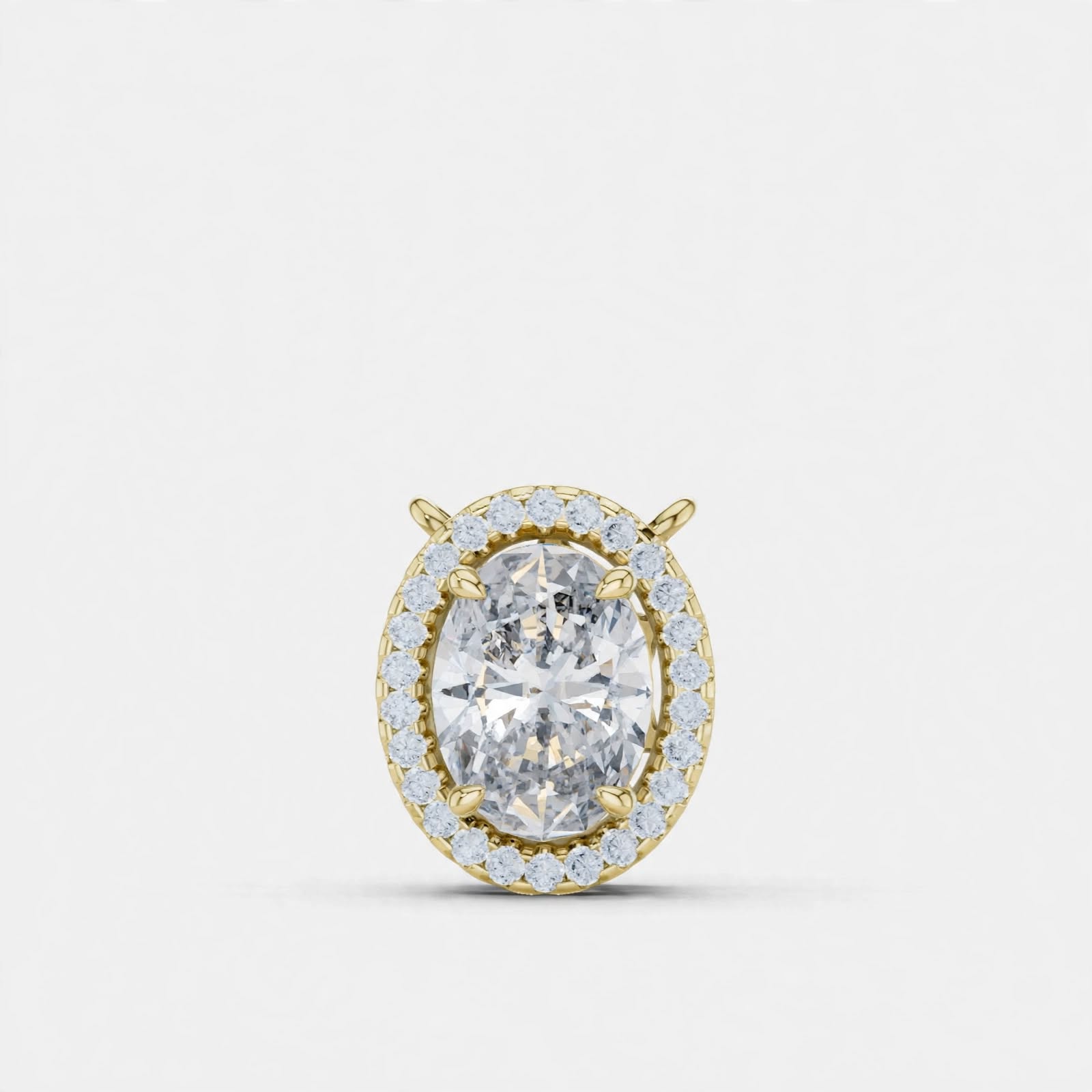 1.36 CT E Color VVS2 Lab Grown Diamond Pendant in 18K Gold
