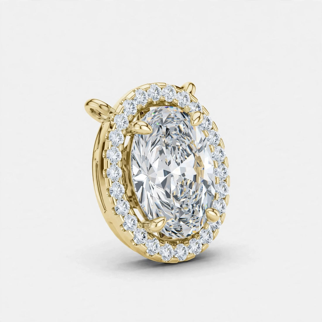 1.36 CT E Color VVS2 Lab Grown Diamond Pendant in 18K Gold