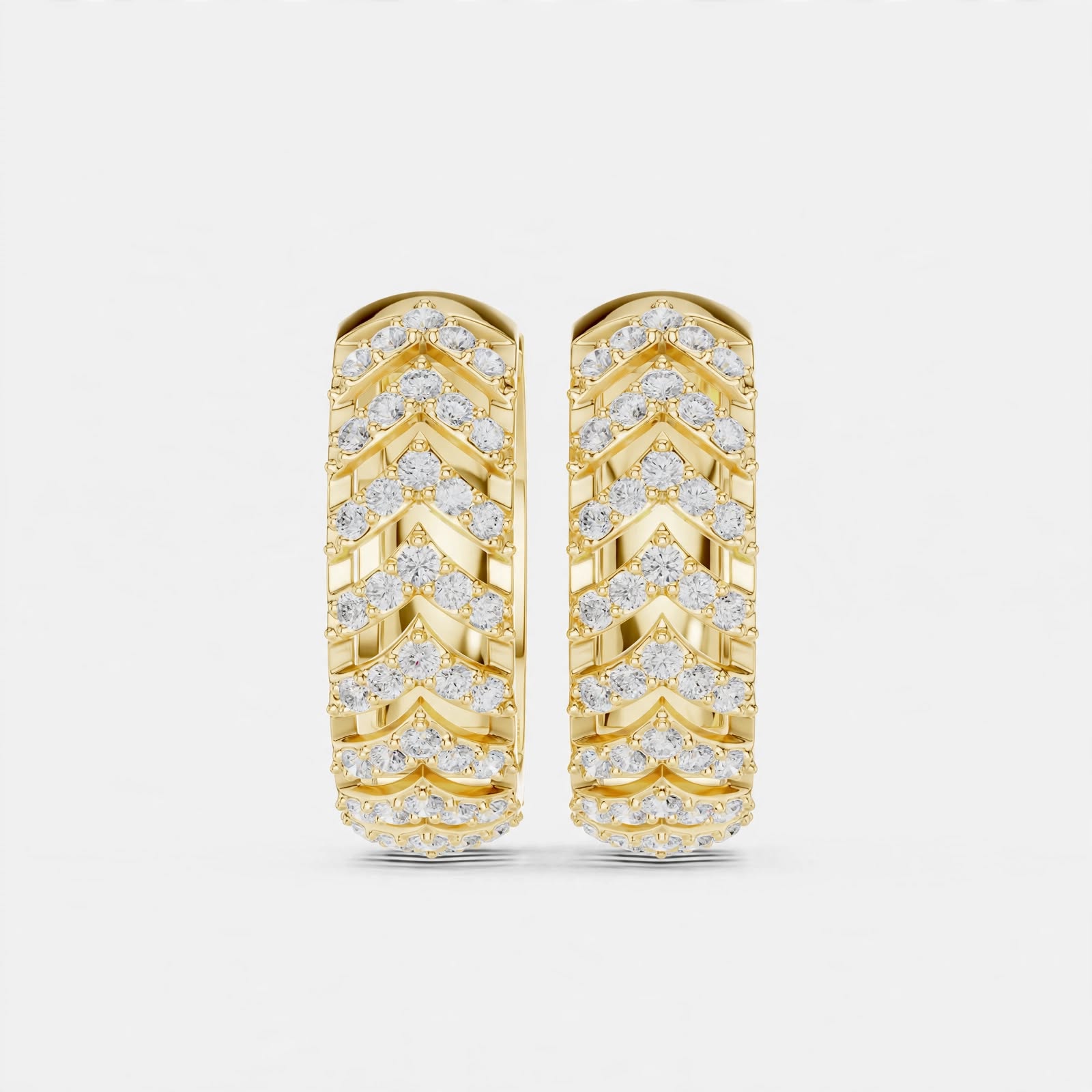 0.47CT E Color VS1 Clarity Lab Grown Diamond Hoop Earrings in 14K Gold