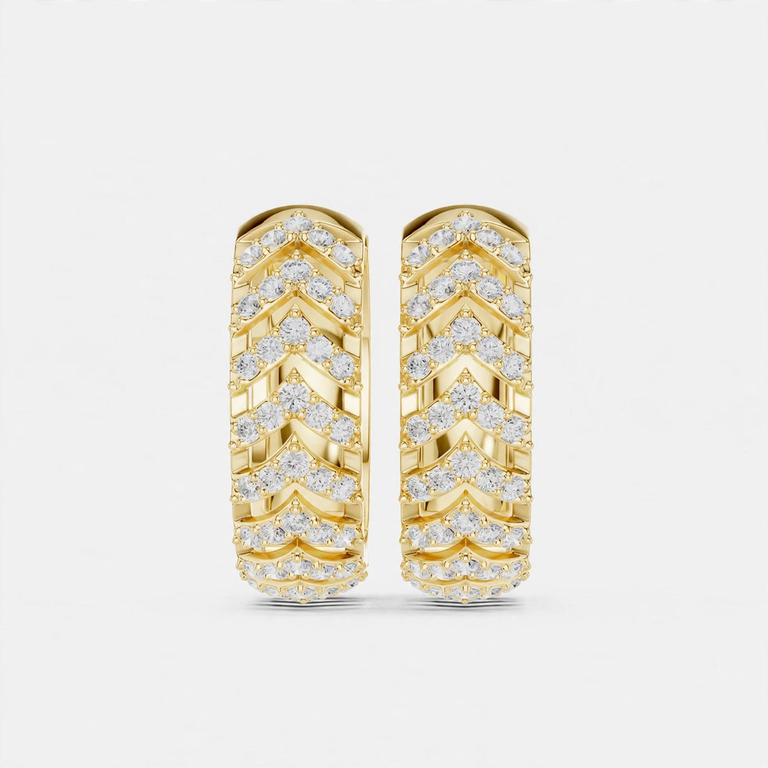 0.47CT E Color VS1 Clarity Lab Grown Diamond Hoop Earrings in 14K Gold