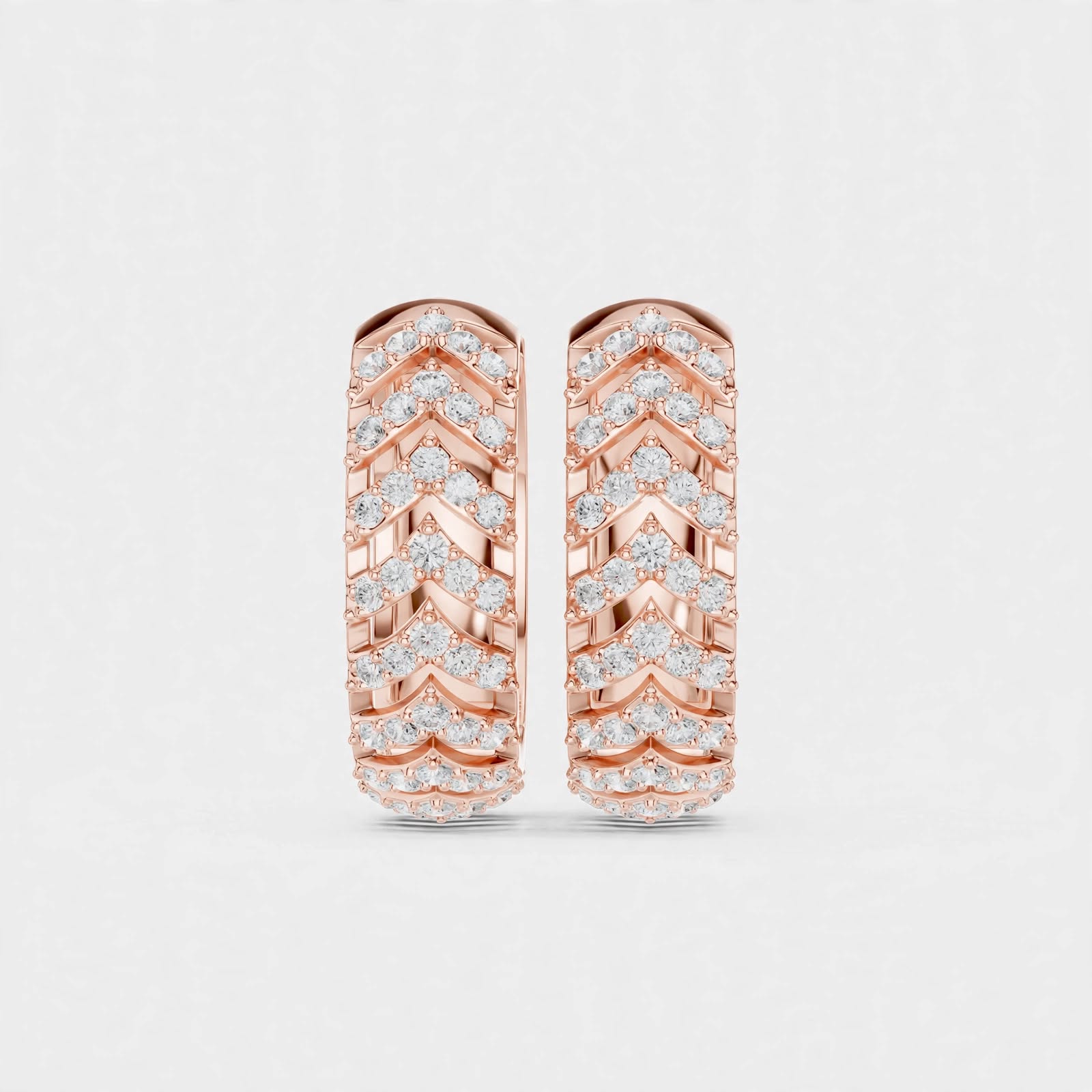 0.47CT E Color VS1 Clarity Lab Grown Diamond Hoop Earrings in 14K Gold