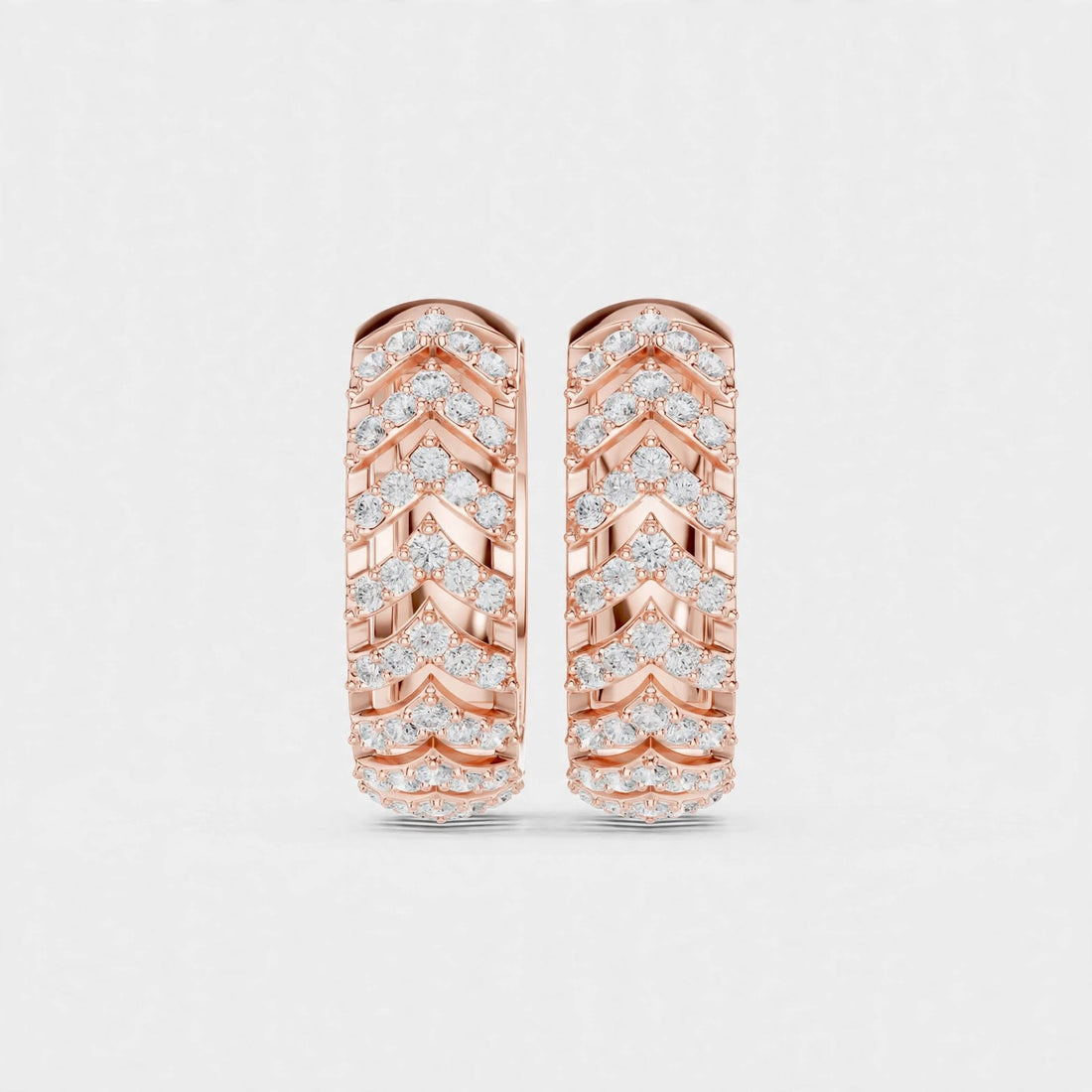 0.47CT E Color VS1 Clarity Lab Grown Diamond Hoop Earrings in 14K Gold