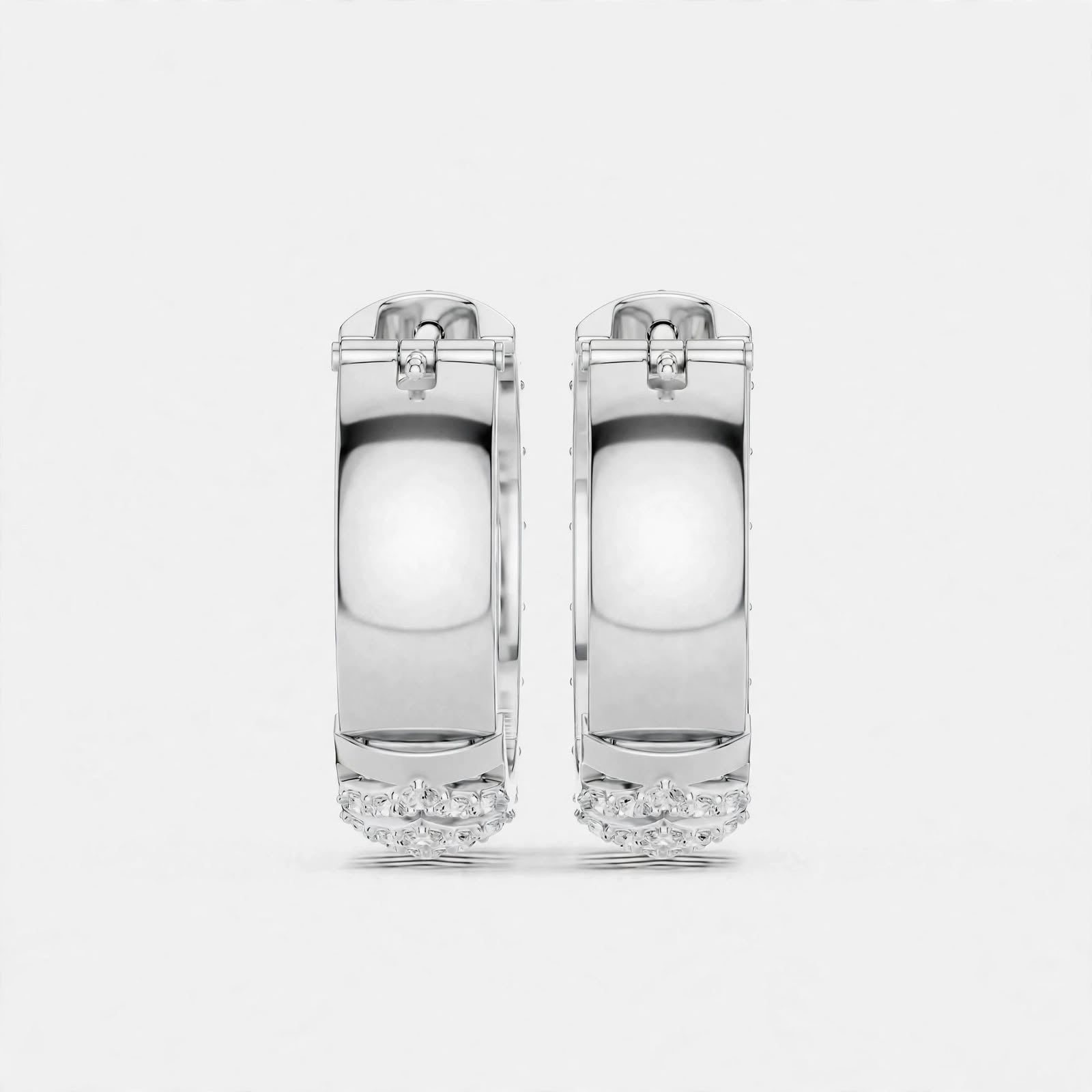 0.47CT E Color VS1 Clarity Lab Grown Diamond Hoop Earrings in 14K Gold