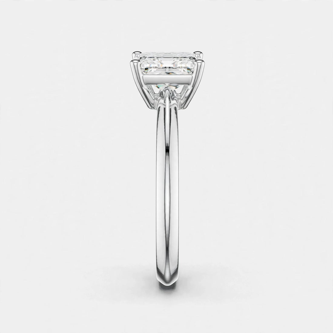 1.02CT Emerald Cut Lab Grown Diamond Solitaire Ring In 14K Gold