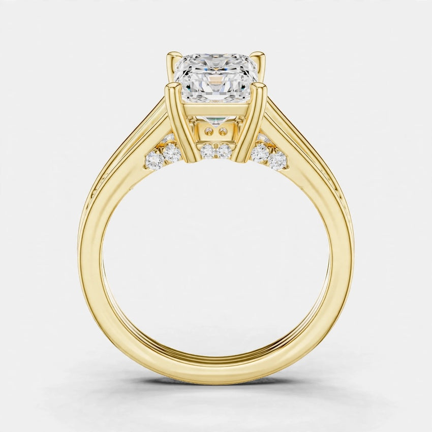 1.79CT Radiant Cut Lab Diamond Engagement Ring in 14K Gold