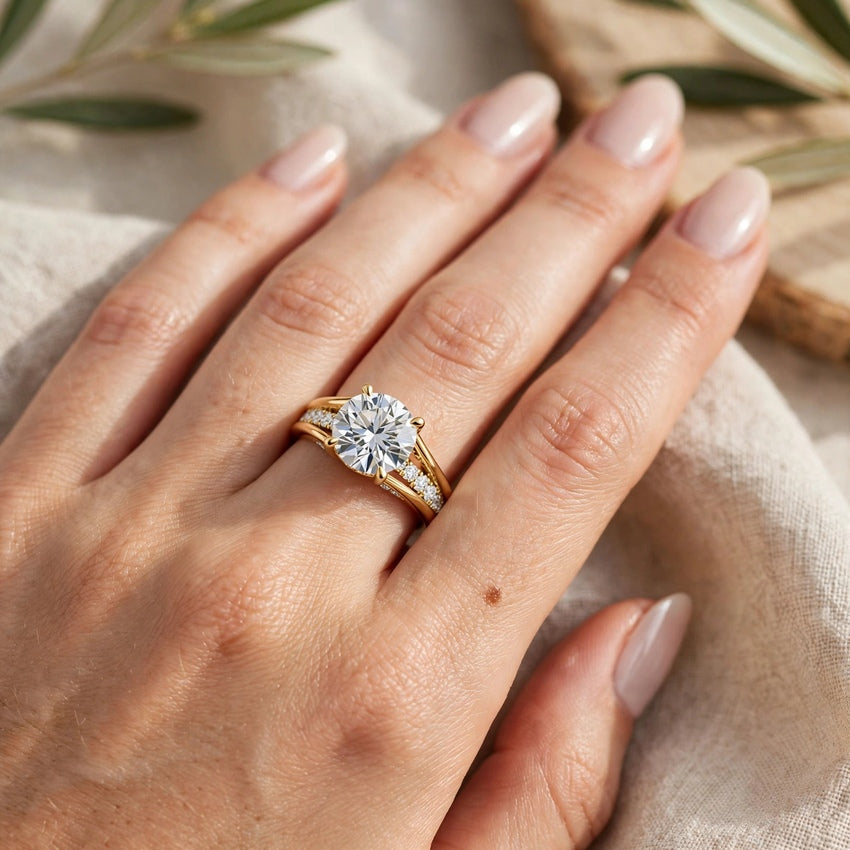 Mirano Royale 1.79CT F VS2 Lab Diamond Ring in 18K Gold