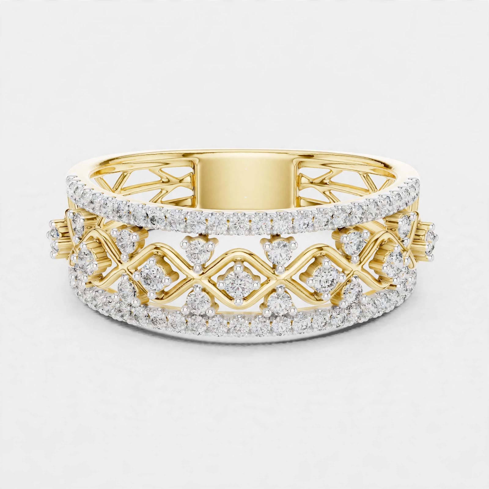 0.48CT Lab Grown Diamond Wedding Band Ring|14K Gold