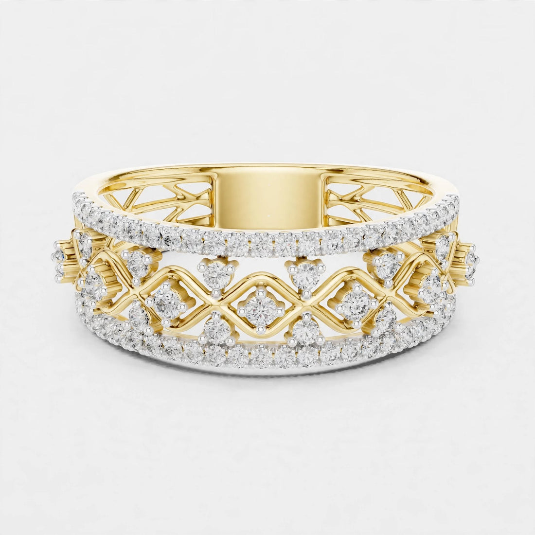 0.48CT Lab Grown Diamond Wedding Band Ring|14K Gold