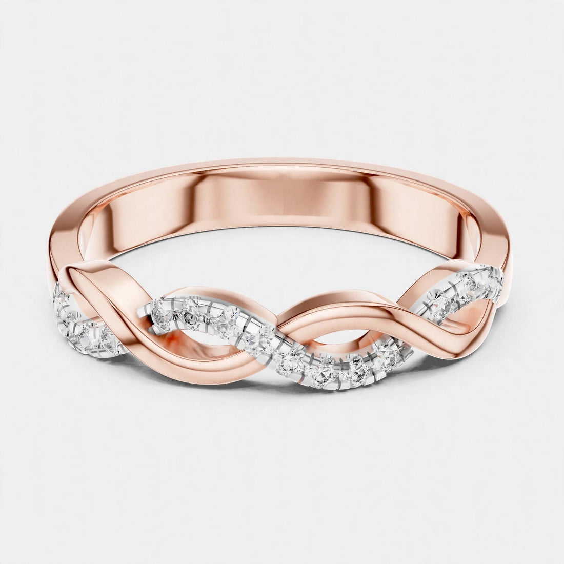 0.128 CT Lab Grown Diamond Wedding Band Ring| 18K Gold