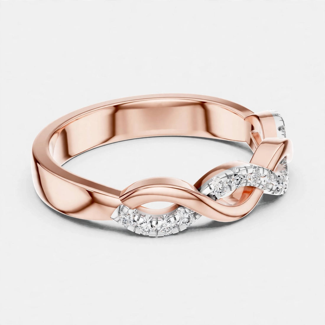 0.128 CT Lab Grown Diamond Wedding Band Ring| 18K Gold