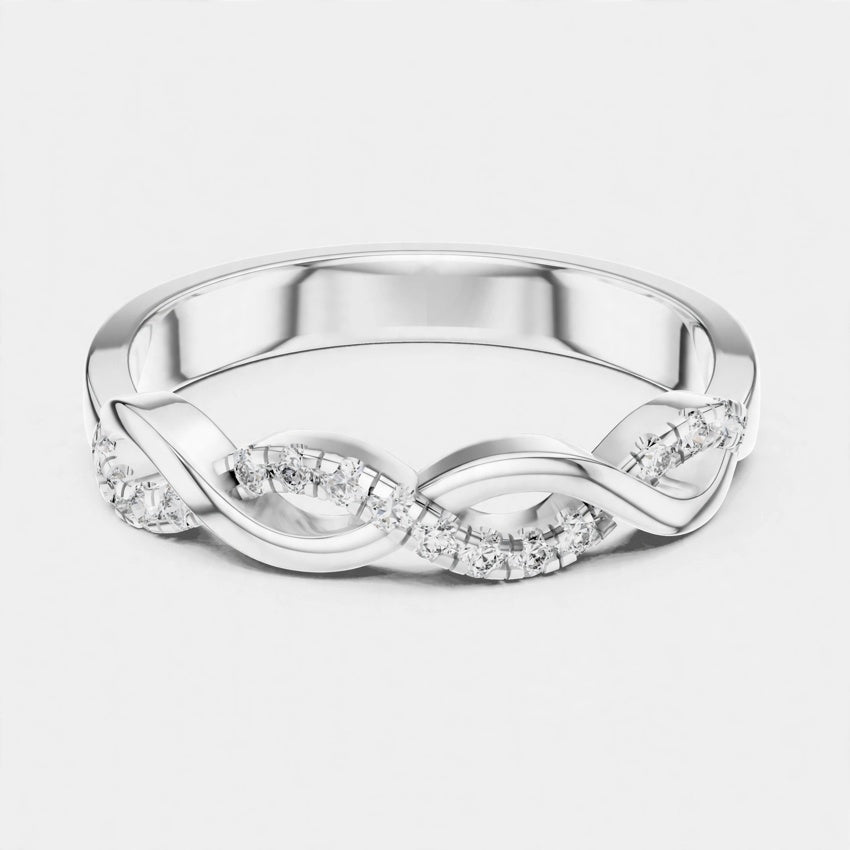 0.128 CT Lab Grown Diamond Wedding Band Ring| 18K Gold