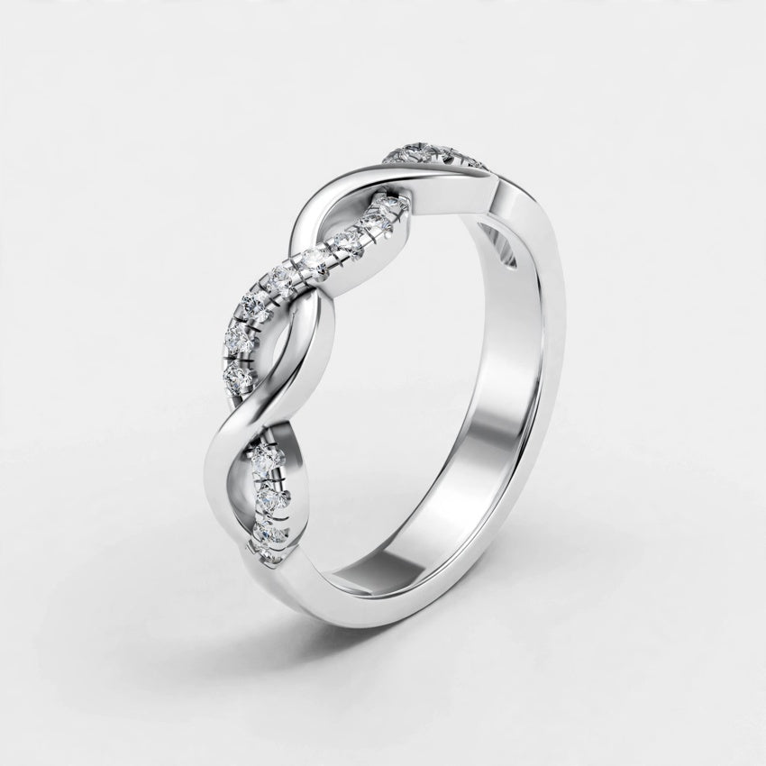 0.128 CT Lab Grown Diamond Wedding Band Ring| 18K Gold
