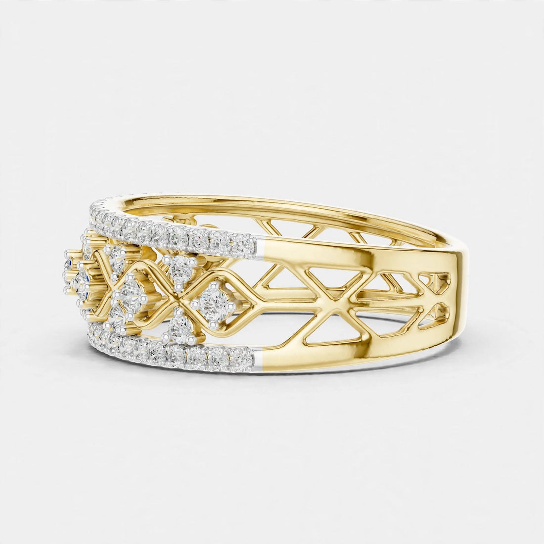 0.48CT Lab Grown Diamond Wedding Band Ring|14K Gold