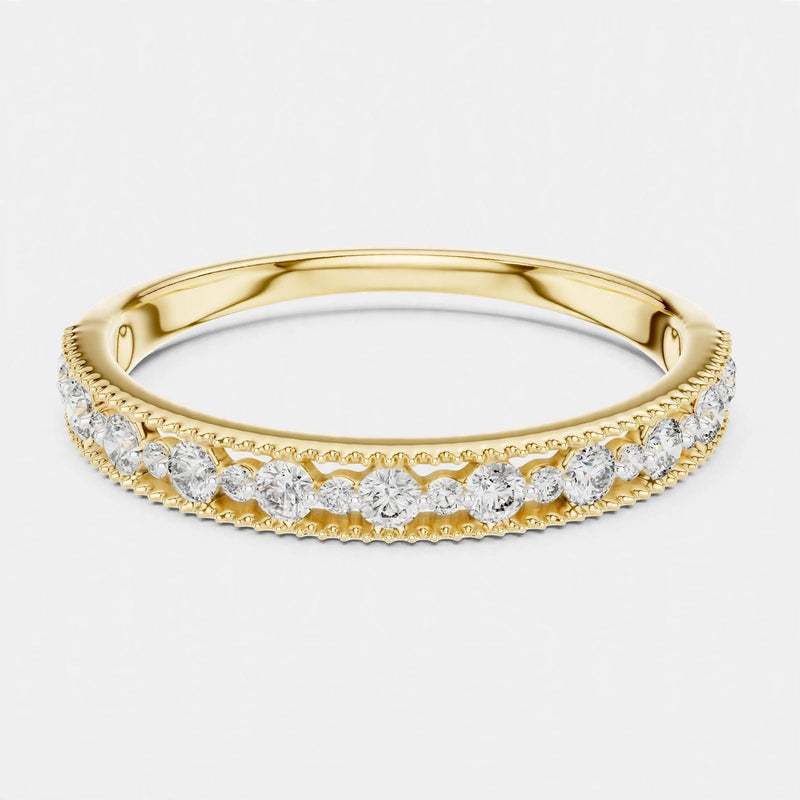 0.25CT Lab Grown Diamond Wedding Band Ring in 18K Gold