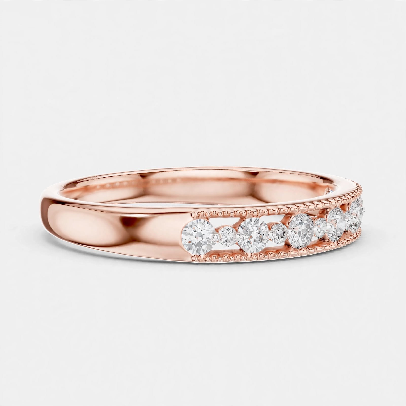 0.25CT Lab Grown Diamond Wedding Band Ring in 18K Gold