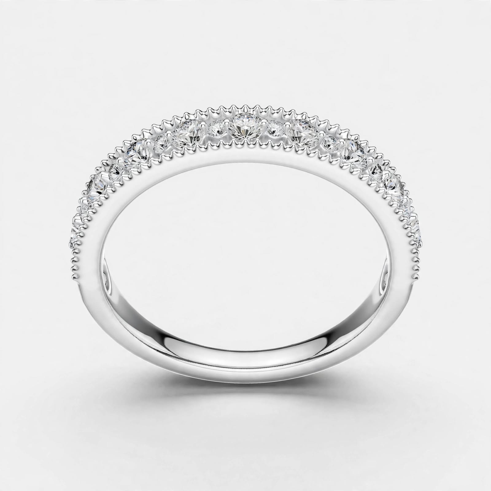0.25CT Lab Grown Diamond Wedding Band Ring in 18K Gold