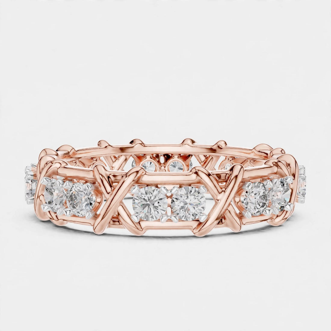 1.04ct Lab Grown Diamond Wedding Band Ring In 14K Gold