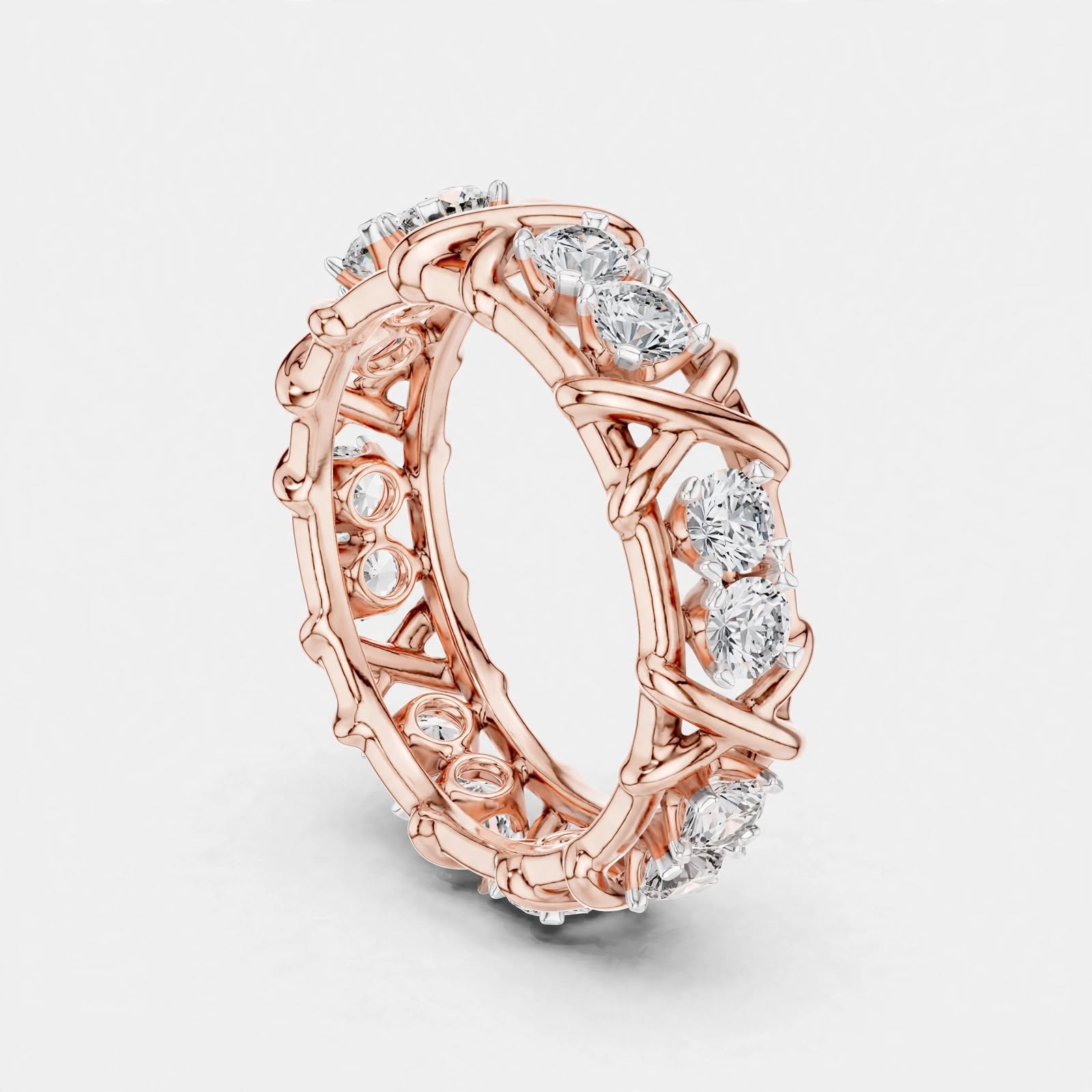 1.04ct Lab Grown Diamond Wedding Band Ring In 14K Gold