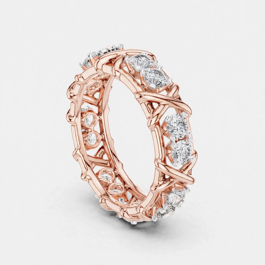 1.04ct Lab Grown Diamond Wedding Band Ring In 14K Gold