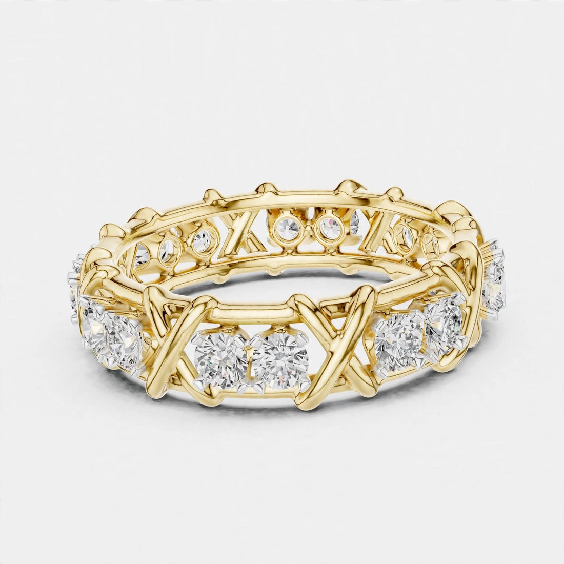 1.04ct Lab Grown Diamond Wedding Band Ring In 14K Gold