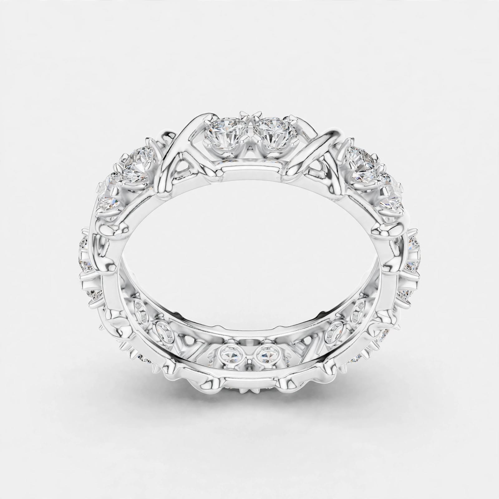 1.04ct Lab Grown Diamond Wedding Band Ring In 14K Gold