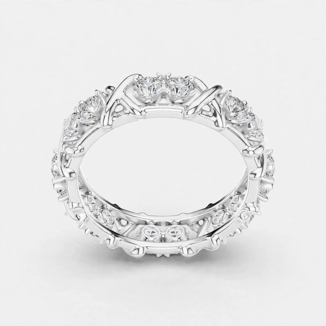 1.04ct Lab Grown Diamond Wedding Band Ring In 14K Gold