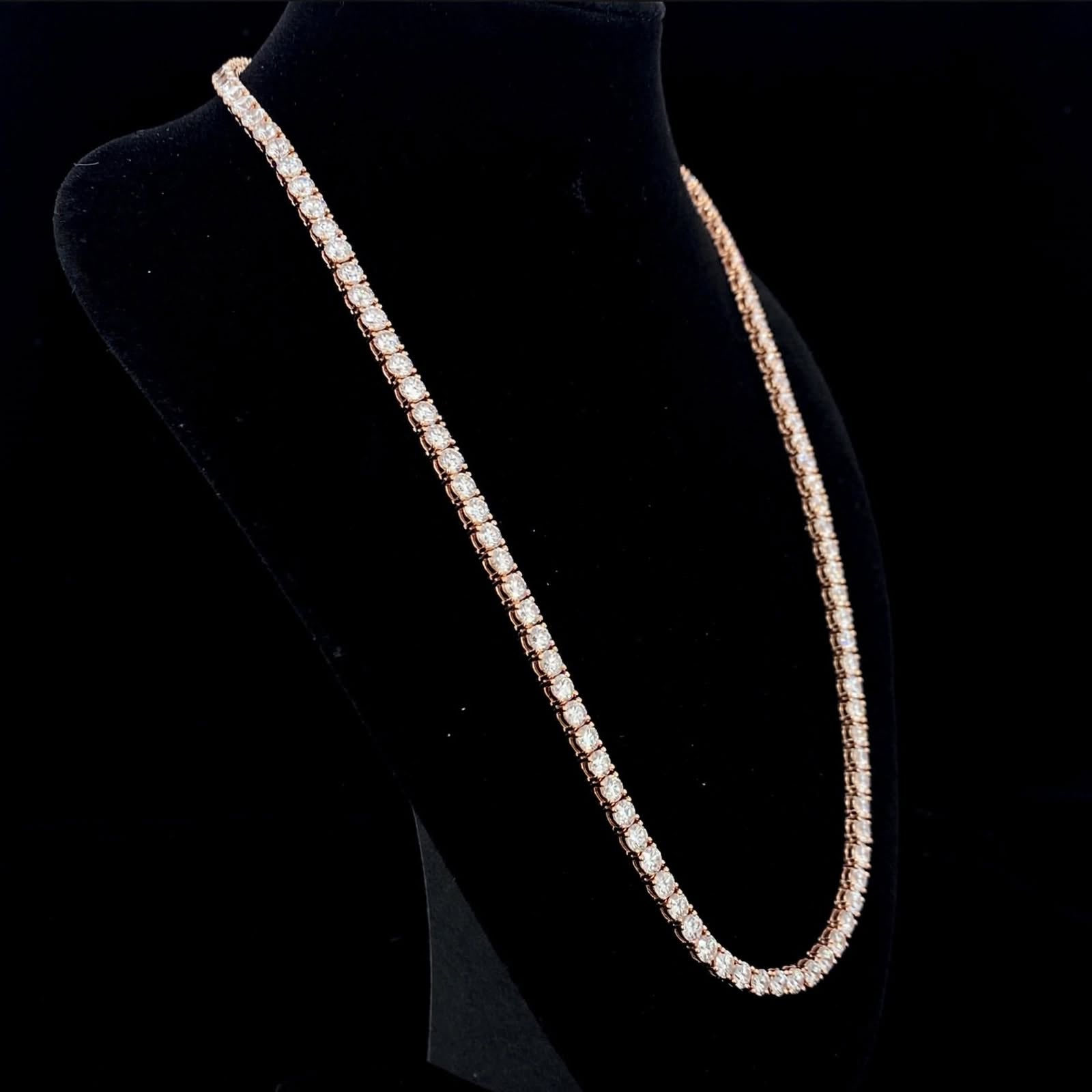 Mirano Jewels Luxury 9K Gold TCW 51.00CT Lab Grown Diamond Tennis Necklace