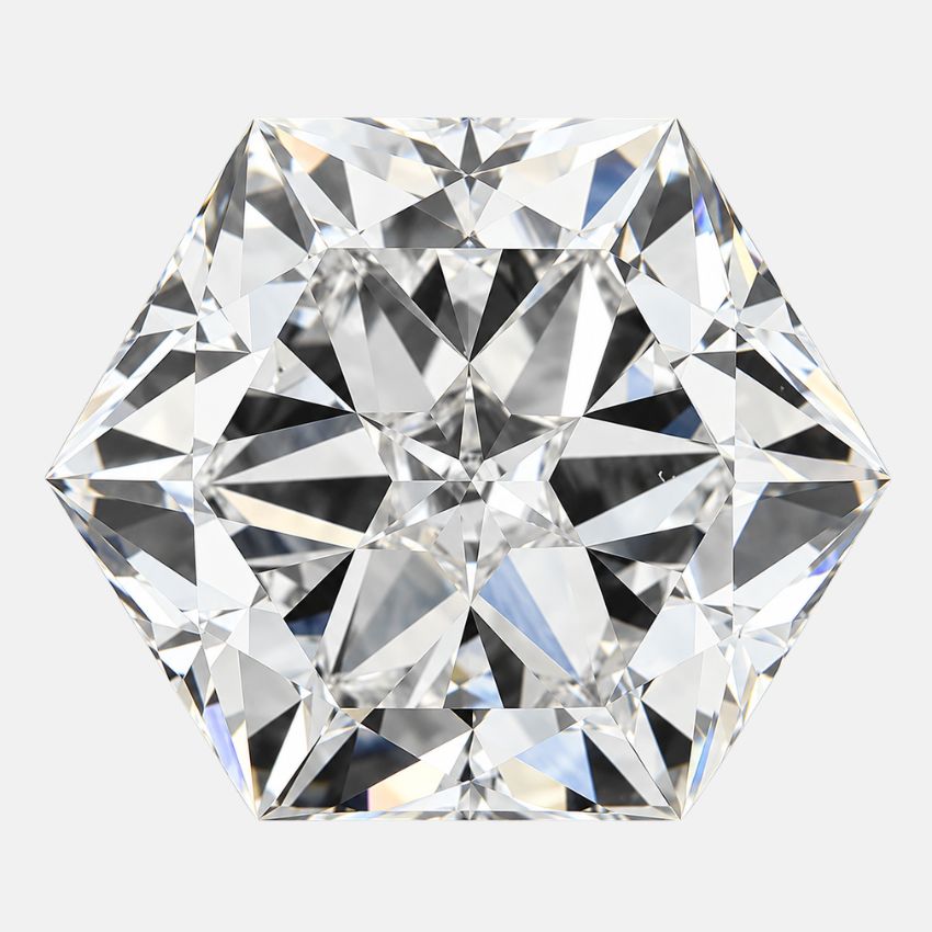 Mirano Jewels 2.01 Carat IGI Certified Hexagonal Lab Grown Diamond F Color VS1 Clarity