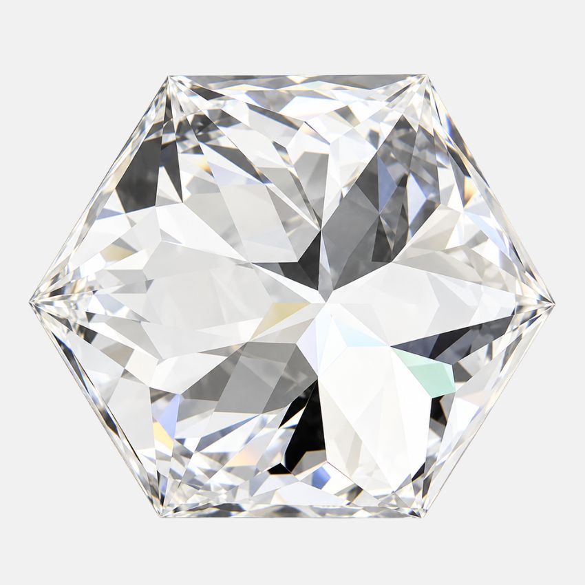 Mirano Jewels 2.01 Carat IGI Certified Hexagonal Lab Grown Diamond F Color VS1 Clarity