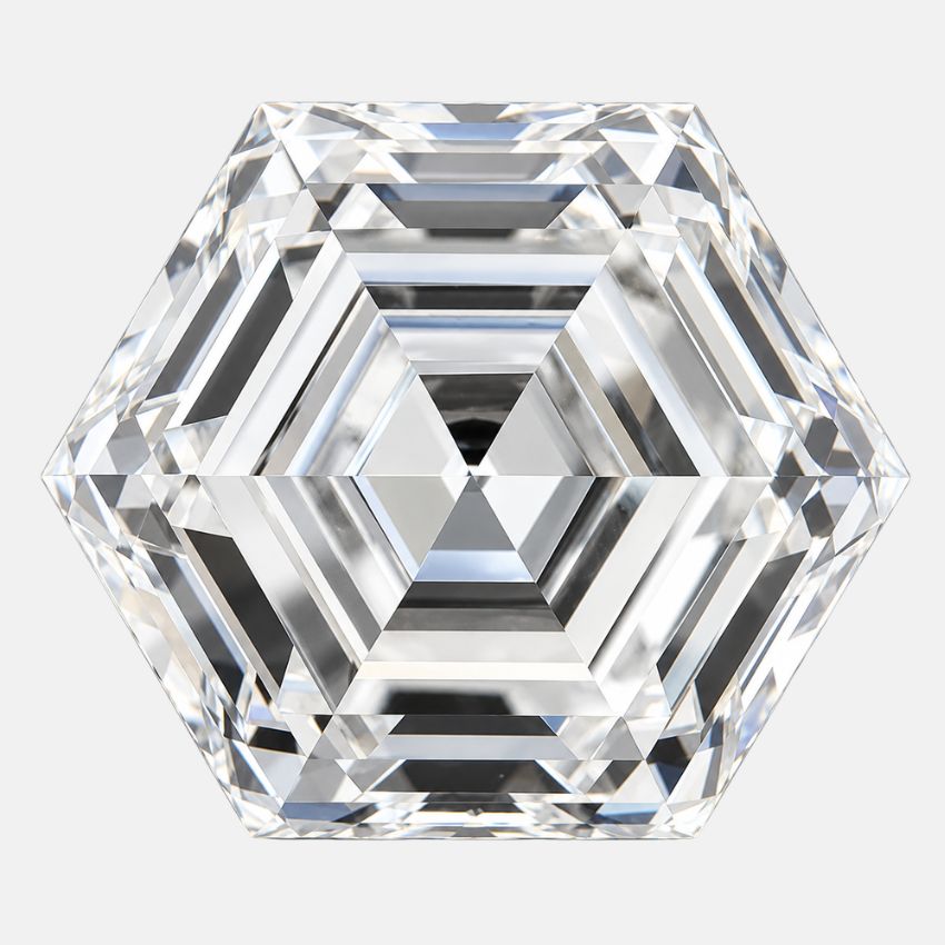 Mirano Jewels 1.70 Carat Hexagonal Lab Grown Diamond E Color VVS2 Clarity IGI Certified