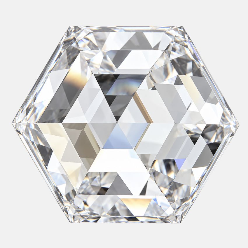 Mirano Jewels 1.70 Carat Hexagonal Lab Grown Diamond E Color VVS2 Clarity IGI Certified