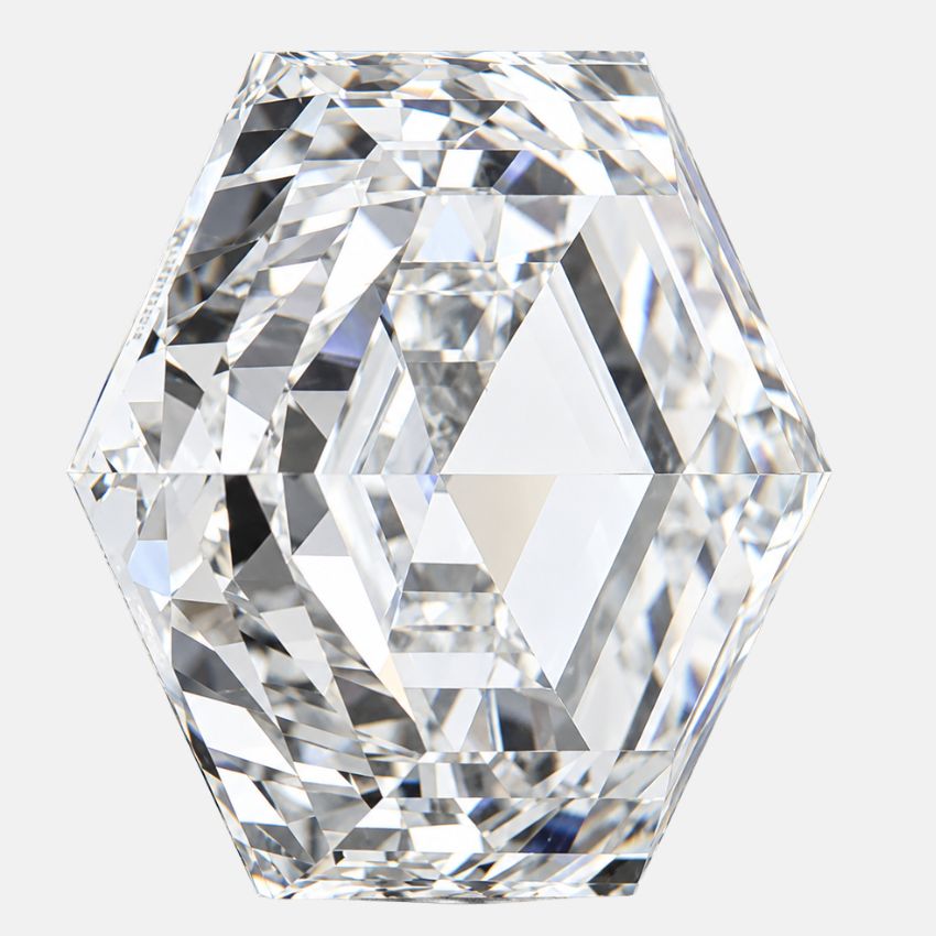 Mirano Jewels 1.70 Carat Hexagonal Lab Grown Diamond E Color VVS2 Clarity IGI Certified