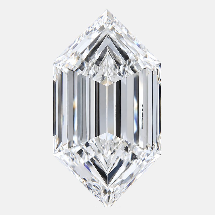Mirano Jewels 1.50 Carat Hexagonal Lab Grown Loose Diamond E Color VVS2 Clarity IGI Certified