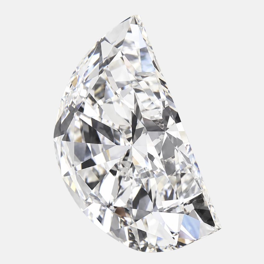 Mirano Jewels 5.08 Carat Half Moon Lab Grown Loose Diamond E Color VVS2 Clarity IGI Certified