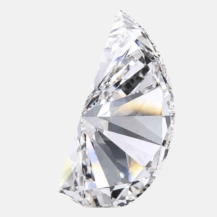 Mirano Jewels 5.08 Carat Half Moon Lab Grown Loose Diamond E Color VVS2 Clarity IGI Certified