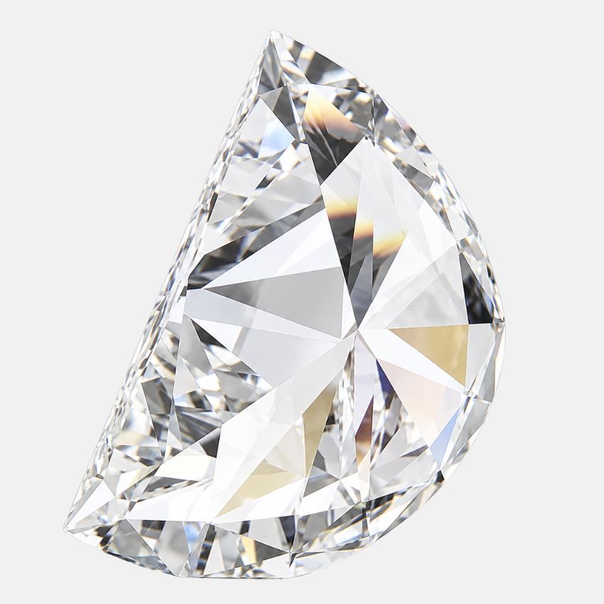Mirano Jewels 5.08 Carat Half Moon Lab Grown Loose Diamond E Color VVS2 Clarity IGI Certified