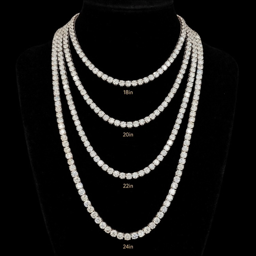 Mirano Jewels Luxury 9K Gold 58.80CT Lab Grown Diamond Tennis Necklace