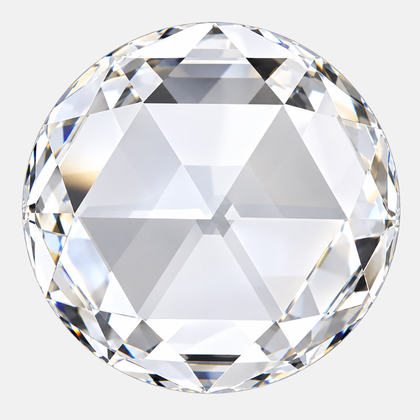 Mirano Jewels 1.04 Carat Rose Cut Lab Grown Diamond E Color VS1 Clarity Loose Diamond